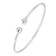 Classy Silver Bracelet with Stainless Steel Chain – Twisted Round Cuff Bangle for Women