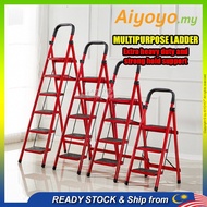 Heavy Duty Foldable Ladder Tangga Lipat Lightweight Multipurpose Folding Ladder 3 Step 4 Step 5 Step 6 Step Aluminium St