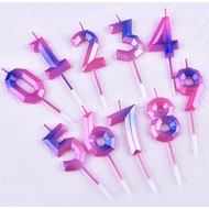 New 1Pcs 0-9Number Wedding Cake Candle Birthday Party Supplies Cake Topper Anniversary Cake Numbers 