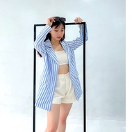 Saddie Blazer (Blazer Stripe Office Work Lines For Women)