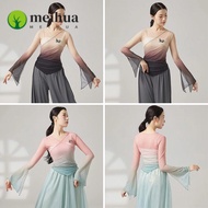 MEIHUAA Classical Dance Top, Gradient Butterfly Saree Blouse, Fashion Chinese Hanfu  Yarn Breathable