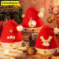 Christmas Hat with Flashing Led Light Christmas Santa Cap for Kids Children Adult Gift for New Year 