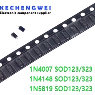 100pcs SMD diode 0805 SOD-123 1N5819 1N4007 1N4148 SOD123 SOD-323 1206 1N4148WS 1N5819WS B5819WS SOD