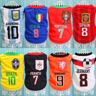 Dog World Cup Football Spring Summer Vest Teddy Golden Retriever Satsuma Jersey Cat