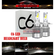 C6 Car Led Headlight Bulb 6000K WHITE