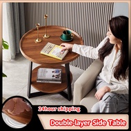 💐Ready Stock💐Double-layer Coffee Table/Solid Wood Table Side Table/Double-layer Side Table/Nordic Ro