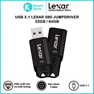 USB 3.1 Lexar JumpDrive S80 | Capacity 32GB / 64GB | Read upto 130MB/s |