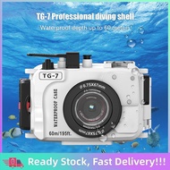 allworld-MY Andoer Waterproof Case for TG7 Camera  60m Underwater Diving with 52mm Threaded Interfac