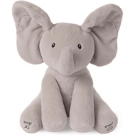 Animated Flappy The Elephant Plush, Singing Stuffed Animal Baby Toy for Ages 0 and Up, Gray, 12"