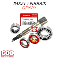 (Hemat) Paket 4 Produk As Pully Genio KOJ + Lahar 6204 + Bearing 6002 Kuningan + Bering Puly Belakan