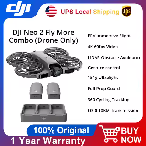 DJI Neo 2 Fly More Combo Drone Only Drones with Camera 4K Professional Video 1/1.3" Sensor 100fps 15