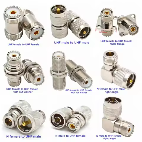 1Pcs SO239 UHF PL259 Male Female Mount Socket Connector SL16 UHF SO-239 PL-259 To N Type TNC UHF Ada