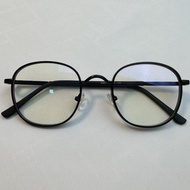 Kacamata Bulat Bahan Titanium Tangkai Karet Frame Wanita/Pria 2261K