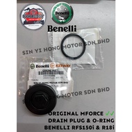 DRAIN PLUG & O-RING ENGINE OIL BENELLI RFS150i & R18i ORIGINAL MFORCE 💯