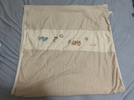Nac Nac春秋棉質兒童寶寶咖啡卡其條紋大象小羊犀牛小熊等可愛動物毯子/被子/棉被/涼被
