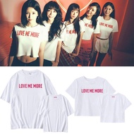 #Apink专辑ReLOVE周边应援露脐衣服圆领短袖T恤宽松纯棉打底衫,, Apink Album ReLOVE Merchandise Support Umbilical Clothes Round
