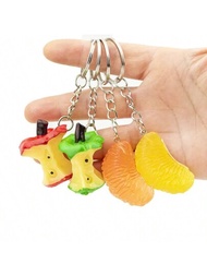 橘子鑰匙扣- 食品/水果/提神橙片逼真男士鑰匙扣,適合送禮
