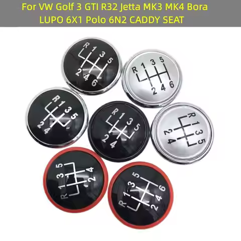5/6 Speed MT Gear Shift Knob Cap Cover For VW Golf 3 GTI R32 Jetta MK3 MK4 Bora LUPO 6X1 Polo 6N2 CA