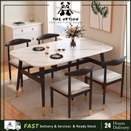【The Option】120x60 Simple Eames Dining Table with 4 Eames Chairs - Dining Set / Meja Makan