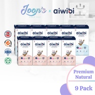 Aiwibi Baby Premium Natural Diapers Tape & Pants (9Pack)