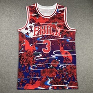 Embroidered Basketball Uniform year of the rabbit 76 People No. 3 IVERSON jersey IVERSON jersey rabb