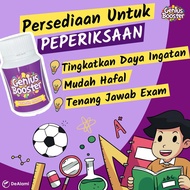 Genius Booster Vitamin Minda Homeopati | Ikhtiar Fokus Belajar & Tenaga Minda | Sesuai Kanak-kanak, 