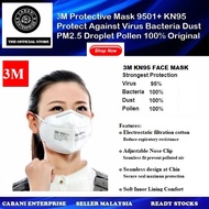 3M Respirator KN95 9501+  (50Pcs) Filters Out 95% Viruses Bacteria Seamless Fit Electrostatic Cotton High Efficiency