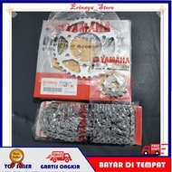 ORIGINAL YGP Gearset Girset Gir Gear Set Depan Belakang Rantai Paket Motor Yamaha Byson 45P Lama New