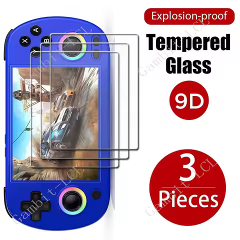 3PCS 9H HD Tempered Glass For ANBERNIC RG40XX H 4Inch GameHero ON RG40XXH RG40 XXH Player Games Scre