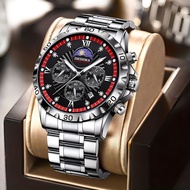 手表男生 【seiko watch man】 Swiss Watch Four Eyes Six Hands Sun Moon Star Multi-Function Diamond-Studded 