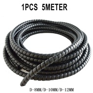 [READY STOCK] 1PCS Black Hydraulic Hose Guard/Cable  for Protection/Spiral Wound 5m D-8/10/12mm-BIG 