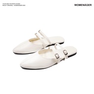 womenager - Railey Original สี Powder รองเท้าหัวแหลมเปิดส้น