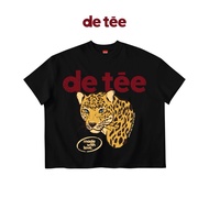 LEOPARD Form BOXY Unisex Black T-shirt - de tée