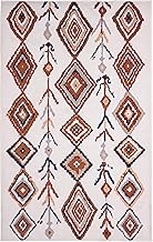 Furnish My Place Moroccan Diamond Rug - 5 ft. x 8 ft., Ivory, Geometric, Accent Rug with Transitiona