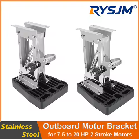 304 Stainless Steel Outboard Engine Support Outboard Motor Bracket for 7.5 to 20 HP 2 Stroke Motors 