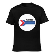 Novelty Tshirt Amtrak Railroad Distressed Train Logo Graphics Printed Tshirts