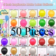 [50 Pieces 5 inches Matte Balloon] Thick Happy Birthday/Wedding Balloon Matte Color, Belon Matte