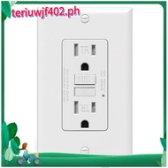 GFCI Outlet 15 Amp, Self-Test GFI Electrical Outlet, Tamper Resistant GFCI Receptacle with Wall Plat