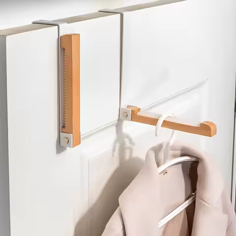 2Pcs Over The Door Hanger Folding Clothes Drying Rack Space Saving Portable Over The Door Clothes Dr
