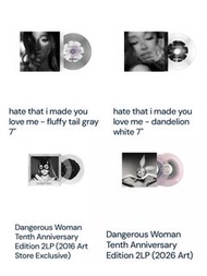 現貨 ARIANA GRANDE hate that i made you love me - fluffy tail gray / dandelion white 7" vinyl LP / DAN