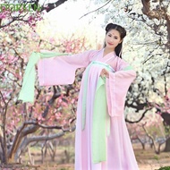 DOREEN Chinese Hanfu, Chinese Hanfu Stage Dance Dress, Retro Long Chinese Style White Chinese Hanfu Dress Wedding