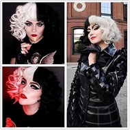 （Ready Stock）1970s Accessories Cruella Carnival Costume Halloween Costume 70s Accessories Cosplay Wi