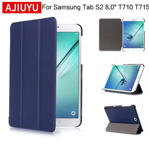 Case For Samsung Galaxy Tab S2 8.0 SM-T710 T715 T713 T719 Tablet PU Leather Tri-Folding Stand Magnet