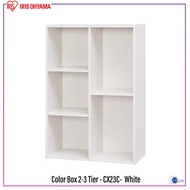 IRIS Ohyama Japan Color Box 2-3 Tier Wood Storage Shelf - CX23C, White