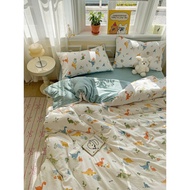 Soft and colorful icy duvet cover set, elastic sheet and duvet cover with interlocking zipper