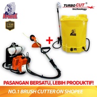 APACHE TurboCUT® BG328 | MEGA Mesin Potong Rumput | Backpack Brush Cutter | Grass Trimmer + Sprayer 