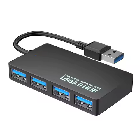 Portable USB Hub Compact 4 Port USB 3.0 Hub Splitter Adapter 5Gbps for Mac Laptop Notebook PC Deskto