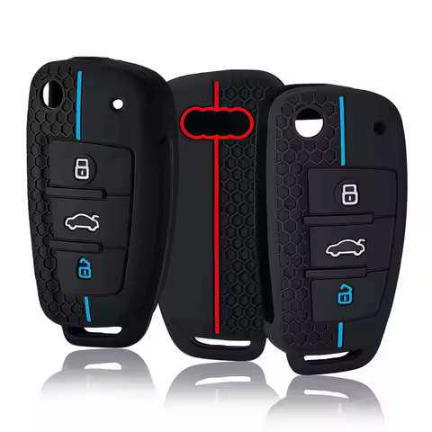 Silicone Key Case Cover Shell for Audi A4 B7 A6 C6 4f 8v A3 8p A1 A3 Accessories Auto Remote Key Hol