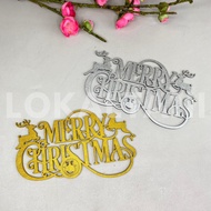 Embossed Christmas Carved Writing/ Christmas Gift Plate/ Merry Christmas Decoration/ Large Christmas