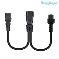 RR 3Pin Connector IEC320-C14 to IEC320-C13+C5 Converter Adapter Power Cable Cord